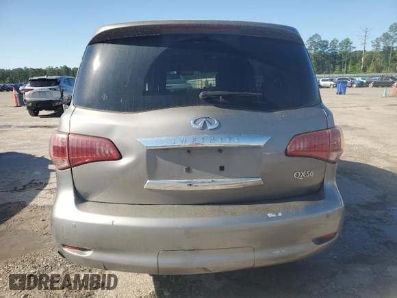 2011 Infiniti QX56 7-passenger with VIN JN8AZ2NF3B9502751, listed as a Copart auction lot 52233705 with Not Provided miles and Salvage Title. Bid and sale history available at carsss.com. Image 6.