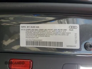 2022 Audi A5 Sportback S line Premium Plus with VIN WAUFACF56NA035507, listed as a Copart auction lot 67329273 with 9,661 mi miles. Bid and sale history available at carsss.com. Image 14.