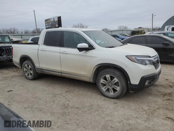 2019 Honda Ridgeline RTL-T with VIN 5FPYK3F65KB008827, listed as a Copart auction lot 44466815 with Not provided miles and Salvage title. Bid and sale history available at DreamBid. Image 4.