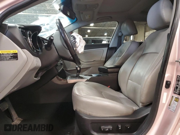 2013 Kia Optima EX with VIN 5XXGN4A72DG184011, listed as a Copart auction lot 54006235 with 0 mi miles and Salvage Title. Bid and sale history available at carsss.com. Image 7.