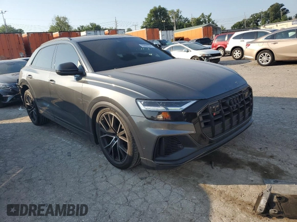 2021 Audi SQ8 Premium Plus z VIN WA1AWBF18MD034582, wystawiony jako Copart lot #65958394 z przebiegiem 23 737 mil mil oraz Szkody całkowita. Historia ofert i sprzedaży dostępna na DreamBid. Obrazek 4.