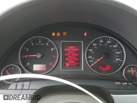 2008 Audi A4 2.0T with VIN WAUDF78E68A155387, listed as a Copart auction lot 61042775 with 155,567 mi miles and Salvage title. Bid and sale history available at DreamBid. Image 9.