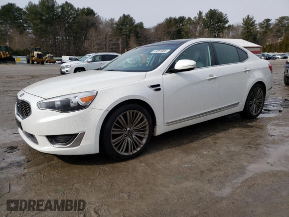 2015 Kia Cadenza Premium with VIN KNALN4D79F5191682, listed as a Copart auction lot 47281005 with 118,614 mi miles and Clean Title. Bid and sale history available at carsss.com. Image 1.