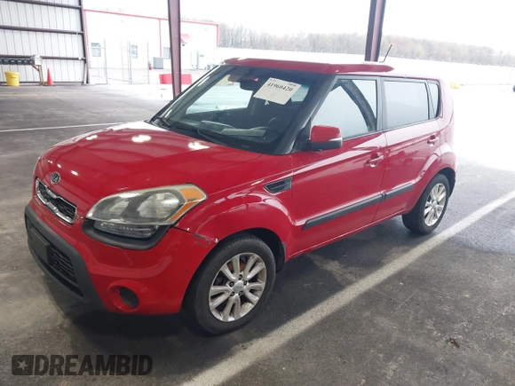 2012 Kia Soul + with VIN KNDJT2A69C7432852, listed as a IAAI auction lot 41960420 with 298,565 mi miles. Bid and sale history available at carsss.com. Image 2.