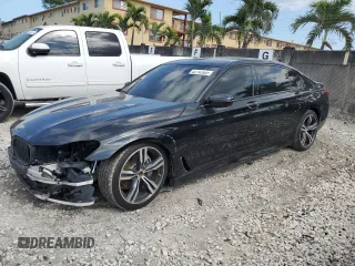 2017 BMW 7 Series 740i with VIN WBA7E2C34HG741026, listed as a Copart auction lot 52792995 with 91,462 mi miles and Salvage Title. Bid and sale history available at carsss.com. Image 1.
