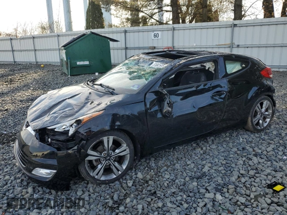 2017 Hyundai Veloster Value Edition with VIN KMHTC6AD5HU322111, listed as a Copart auction lot 51041695 with 56,602 mi miles and Salvage Title. Bid and sale history available at carsss.com. Image 1.