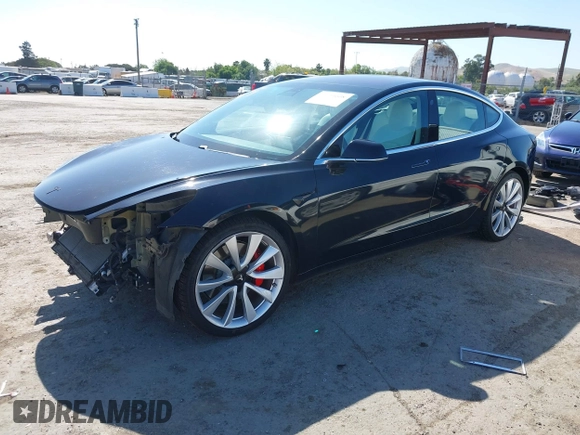 2019 Tesla Model 3 Long Range with VIN 5YJ3E1EB9KF231742, listed as a IAAI auction lot 42114608 with 86,657 mi miles and . Bid and sale history available at DreamBid. Image 20.