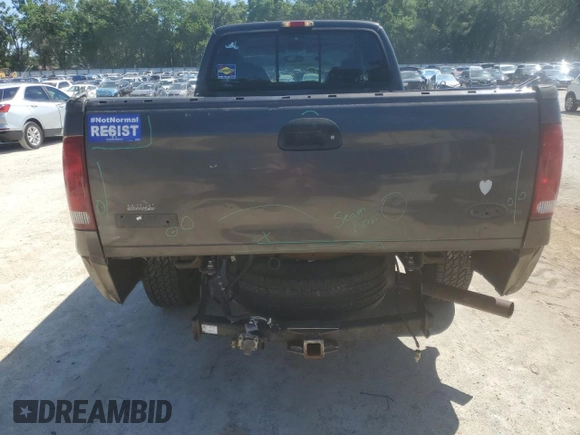2005 Ford Super Duty F-250 XL with VIN 1FTSW20555EC82046, listed as a Copart auction lot 51578735 with 161,088 mi miles and Salvage Title. Bid and sale history available at carsss.com. Image 6.