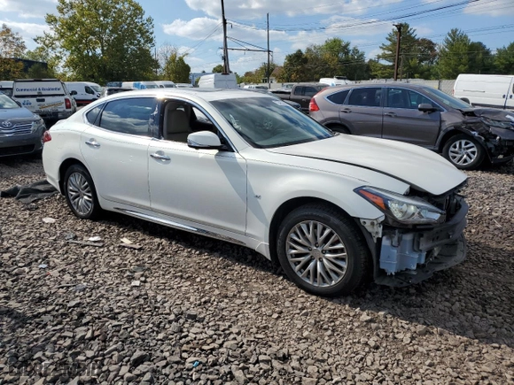 2015 Infiniti Q70L with VIN JN1BY1PR0FM830073, listed as a Copart auction lot 73461444 with 63,364 mi miles and Salvage Title. Bid and sale history available at carsss.com. Image 4.