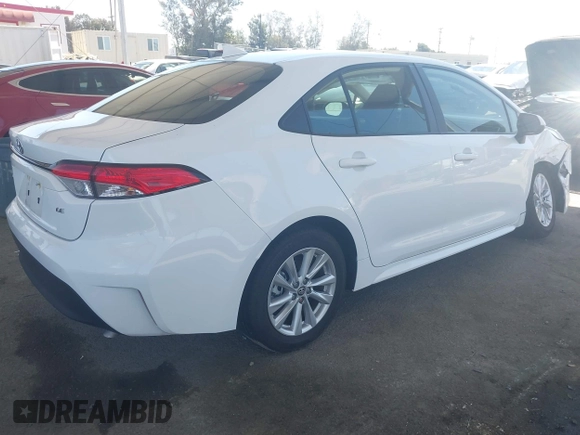 2024 Toyota Corolla LE with VIN JTDB4MEE6RJ014534, listed as a IAAI auction lot 42013699 with 8,158 mi miles. Bid and sale history available at carsss.com. Image 4.