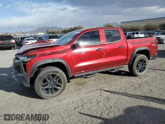 2023 Chevrolet Colorado 4WD Trail Boss with VIN 1GCPTEEK6P1162247, listed as a Copart auction lot 47773205 with 13,133 mi miles and Salvage Title. Bid and sale history available at carsss.com. Image 1.