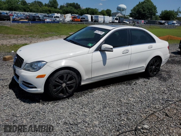 2014 Mercedes-Benz C 250 Sport with VIN WDDGF4HB1EG254153, listed as a Copart auction lot 62057195 with 94,752 mi miles and Salvage title. Bid and sale history available at DreamBid. Image 1.