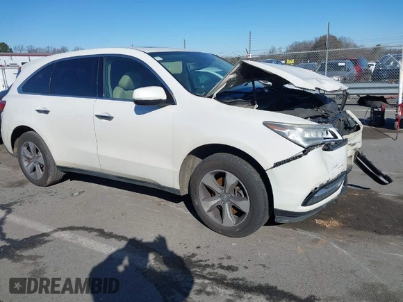 2014 Acura MDX with VIN 5FRYD3H22EB007473, listed as a IAAI auction lot 41269602 with 264,872 mi miles. Bid and sale history available at carsss.com. Image 1.