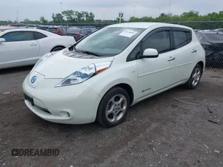 2012 Nissan LEAF SL with VIN JN1AZ0CP5CT015067, listed as a IAAI auction lot 42120094 with 57,793 mi miles. Bid and sale history available at carsss.com. Image 2.