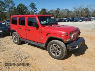 2020 Jeep Wrangler Unlimited Sahara with VIN 1C4HJXENXLW175550, listed as a Copart auction lot 42625175 with 88,518 mi miles and Salvage Title. Bid and sale history available at carsss.com. Image 4.