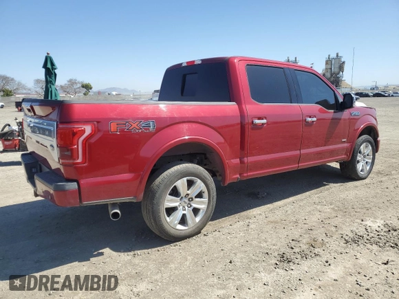 2015 Ford F-150 XLT with VIN 1FTEW1EG2FFD13248, listed as a Copart auction lot 50037415 with 124,813 mi miles and Salvage Title. Bid and sale history available at carsss.com. Image 3.