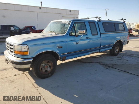 1993 Ford F-150 with VIN 1FTEX15N6PKB47692, listed as a Copart auction lot 43487355 with 129,417 mi miles and Salvage Title. Bid and sale history available at carsss.com. Image 1.