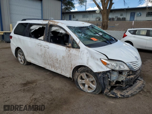 2017 Toyota Sienna LE Auto Access Seat с VIN 5TDKZ3DC5HS854768, выставлен на аукционе Copart как лот 56375655 с пробегом 107 198 миль миль и Списание • Salvage title. История ставок и продаж доступна на DreamBid. Изображение 4.