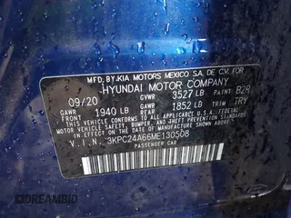 2021 Hyundai Accent SE z VIN 3KPC24A66ME130508, wystawiony jako IAAI lot #42269208 z przebiegiem 84 687 mil mil oraz . Historia ofert i sprzedaży dostępna na DreamBid. Obrazek 9.