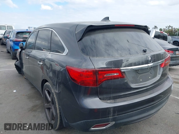 2014 Acura MDX with VIN 5FRYD3H27EB004309, listed as a IAAI auction lot 42058052 with 107,318 mi miles. Bid and sale history available at carsss.com. Image 3.