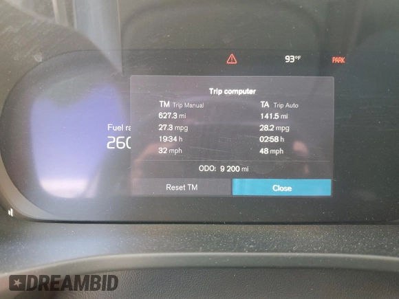 2025 Volvo XC40 Plus Bright Theme with VIN YV4L12UE3S2504316, listed as a Copart auction lot 58528235 with 9,200 mi miles and Clean title. Bid and sale history available at DreamBid. Image 9.