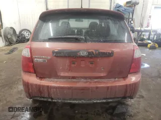 2009 Kia Spectra with VIN KNAFE241995025583, listed as a Copart auction lot 45626095 with 297,361 mi miles and Salvage Title. Bid and sale history available at carsss.com. Image 6.