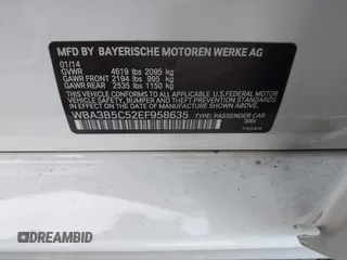 2014 BMW 3 Series 328i xDrive with VIN WBA3B5C52EF958635, listed as a IAAI auction lot 40916777 with 143,975 mi miles. Bid and sale history available at carsss.com. Image 9.