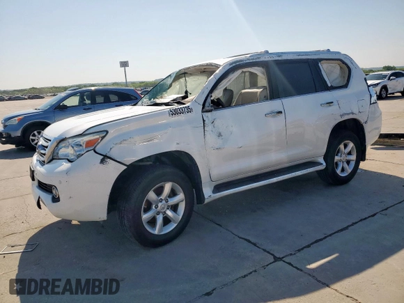 2010 Lexus GX 460 with VIN JTJBM7FXXA5004911, listed as a Copart auction lot 53033735 with 157,895 mi miles and Salvage Title. Bid and sale history available at DreamBid. Image 1.