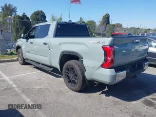 2022 Toyota Tundra Limited Hybrid with VIN 5TFJC5EC9NX001528, listed as a IAAI auction lot 41625774 with 57,475 mi miles and . Bid and sale history available at DreamBid. Image 3.