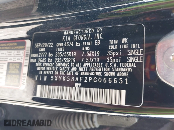 2023 Kia Sportage SX-Prestige z VIN 5XYK53AF2PG066651, wystawiony jako IAAI lot #41984627 z przebiegiem 81 298 mil mil oraz . Historia ofert i sprzedaży dostępna na DreamBid. Obrazek 9.