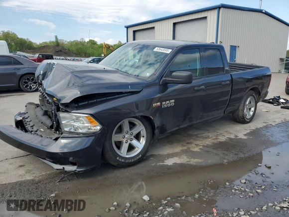 2018 Ram 1500 Express with VIN 1C6RR7FT5JS189099, listed as a Copart auction lot 53643595 with 147,076 mi miles and Salvage title. Bid and sale history available at DreamBid. Image 1.