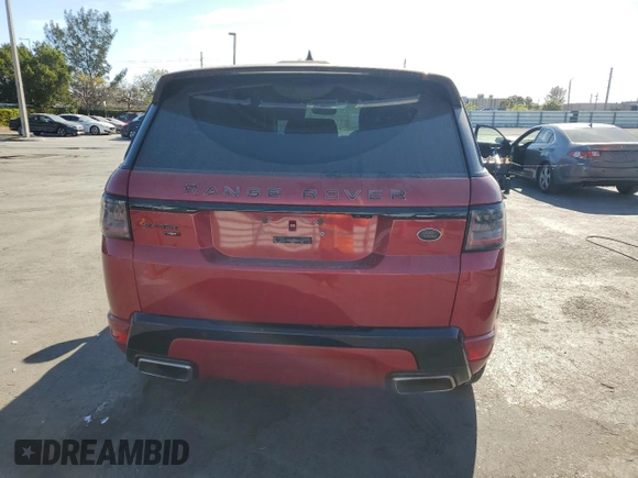 2021 Land Rover Range Rover Sport HST with VIN SALWS2RU6MA758617, listed as a Copart auction lot 48949255 with 58,770 mi miles and Non Repairable. Bid and sale history available at carsss.com. Image 6.