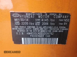 2014 Hyundai Elantra GT with VIN KMHD35LH2EU209792, listed as a Copart auction lot 72686114 with 0 mi miles and Clean Title. Bid and sale history available at carsss.com. Image 12.