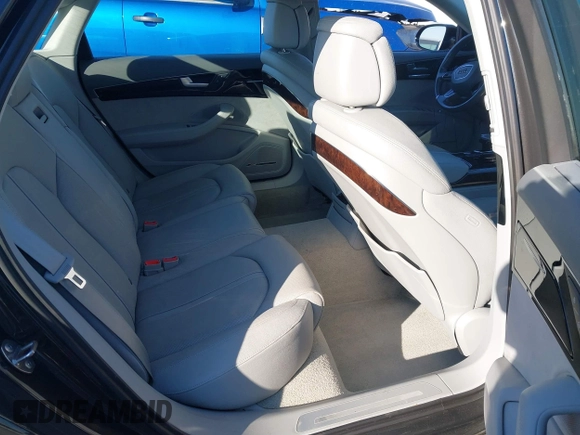 2012 Audi A8 L with VIN WAURVAFD1CN020870, listed as a IAAI auction lot 41701012 with 89,338 mi miles. Bid and sale history available at carsss.com. Image 8.