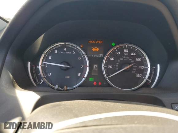 2017 Acura TLX with VIN 19UUB1F3XHA001490, listed as a Copart auction lot 58443345 with 92,609 mi miles and Salvage title. Bid and sale history available at DreamBid. Image 9.
