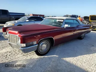 1969 Cadillac DeVille z VIN F9206444, wystawiony jako Copart lot #77397244 z przebiegiem 5 217 mil mil oraz Szkoda całkowita • Salvage title. Historia ofert i sprzedaży dostępna na DreamBid. Obrazek 1.