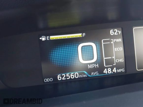 2019 Toyota Prius LE with VIN JTDL9RFU4K3010601, listed as a IAAI auction lot 41763901 with 62,560 mi miles and . Bid and sale history available at DreamBid. Image 15.