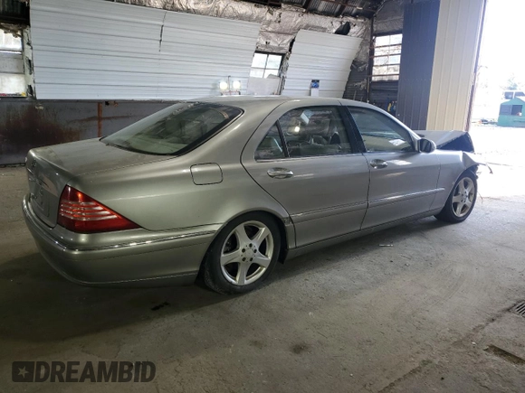 2004 Mercedes-Benz S-Class with VIN WDBNG75J64A406424, listed as a Copart auction lot 75541084 with 0 mi miles and Salvage Title. Bid and sale history available at carsss.com. Image 3.