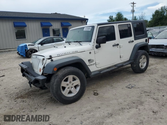 2008 Jeep Wrangler Unlimited Rubicon with VIN 1J8GA69198L547152, listed as a Copart auction lot 61539585 with 158,949 mi miles and Salvage title. Bid and sale history available at DreamBid. Image 1.