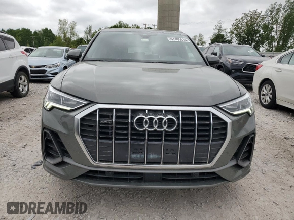 2021 Audi Q3 S line Premium Plus with VIN WA1EECF35M1056777, listed as a Copart auction lot 57405615 with 28,292 mi miles and Non repairable. Bid and sale history available at DreamBid. Image 5.