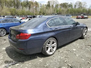 2014 BMW 5 Series 528i xDrive with VIN WBA5A7C55ED616499, listed as a Copart auction lot 51789385 with 136,122 mi miles and Salvage Title. Bid and sale history available at DreamBid. Image 3.