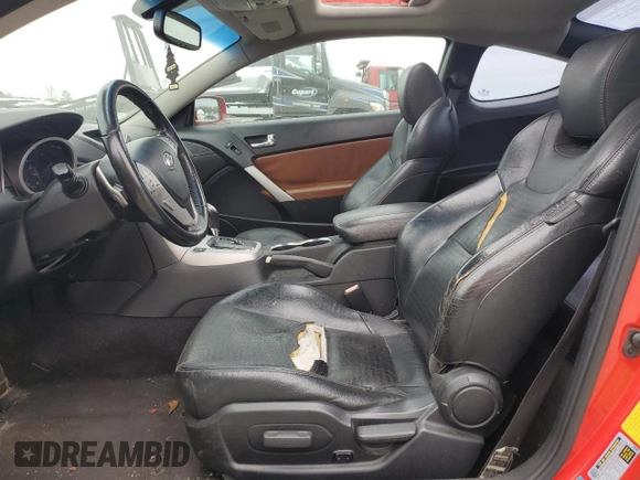 2010 Hyundai Genesis Coupe Grand Touring z VIN KMHHU6KH6AU019204, wystawiony jako Copart lot #78815124 z przebiegiem Nie podano mil oraz Szkoda całkowita • Salvage title. Historia ofert i sprzedaży dostępna na DreamBid. Obrazek 7.