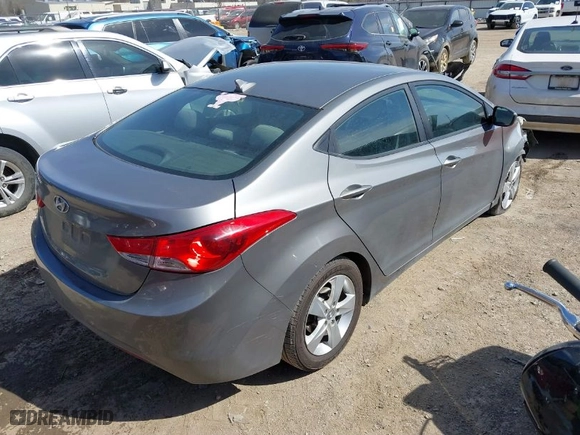 2013 Hyundai Elantra GLS PZEV with VIN 5NPDH4AE6DH357199, listed as a IAAI auction lot 41788694 with 161,467 mi miles. Bid and sale history available at carsss.com. Image 4.