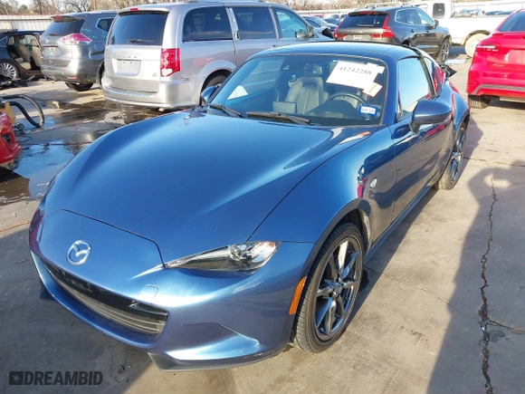 2018 Mazda MX-5 Miata RF Grand Touring with VIN JM1NDAM74J0205068, listed as a IAAI auction lot 41242288 with 42,829 mi miles. Bid and sale history available at carsss.com. Image 20.