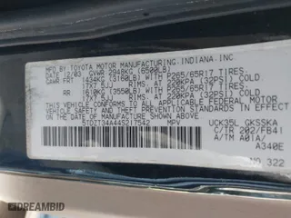 2004 Toyota Sequoia SR5 with VIN 5TDZT34A44S217542, listed as a IAAI auction lot 42021784 with 258,459 mi miles. Bid and sale history available at carsss.com. Image 9.