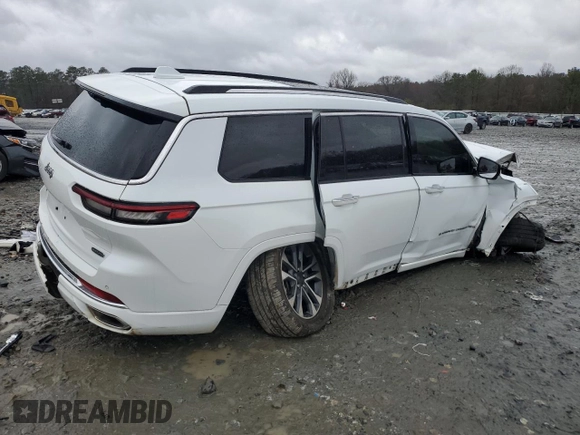 2021 Jeep Grand Cherokee Overland with VIN 1C4RJJDG5M8195683, listed as a Copart auction lot 48133075 with Not provided miles and Salvage title. Bid and sale history available at DreamBid. Image 3.