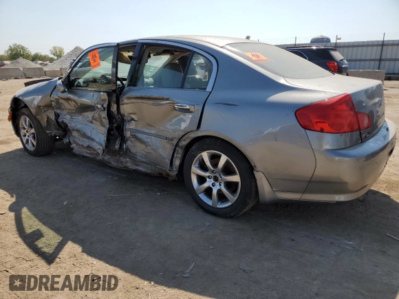 2006 Infiniti G35 z VIN JNKCV51F36M605810, wystawiony jako Copart lot #82357444 z przebiegiem Nie podano mil oraz Szkoda całkowita • Salvage title. Historia ofert i sprzedaży dostępna na DreamBid. Obrazek 2.