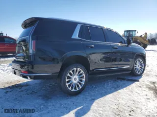 2021 Cadillac Escalade Premium Luxury with VIN 1GYS4CKL6MR486671, listed as a Copart auction lot 89207425 with 0 mi miles and Salvage Title. Bid and sale history available at carsss.com. Image 3.