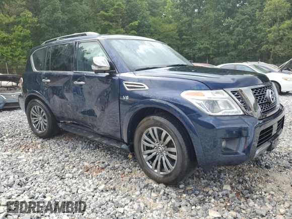 2019 Nissan Armada Platinum with VIN JN8AY2NEXK9759206, listed as a Copart auction lot 58602094 with 78,525 mi miles and Salvage Title. Bid and sale history available at carsss.com. Image 4.