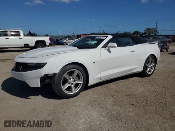 2019 Chevrolet Camaro 1LT with VIN 1G1FB3DS2K0123666, listed as a Copart auction lot 80434184 with 81,195 mi miles and Salvage Title. Bid and sale history available at carsss.com. Image 1.